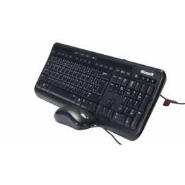 Kit tastatura + mouse microsoft 600 wired desktop negru