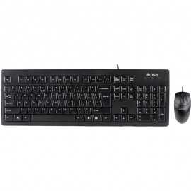 Kit tastatura + mouse a4tech krs-8372 cu fir negru tastatura