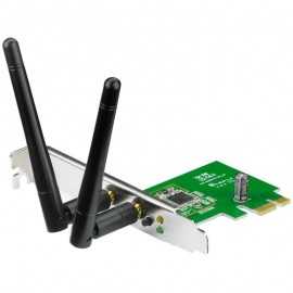 Adaptor wireless asus n300 pci-e 2 antene detasabile  low profile