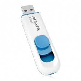 Usb flash drive adata 32gb c008 usb2.0 alb+albastru