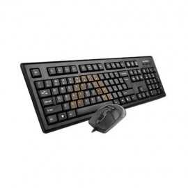 Kit tastatura + mouse a4tech krs-8572 cu fir negru tastatura