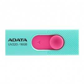 Usb flash drive adata uv220 16gb green/pink retail usb 2.0