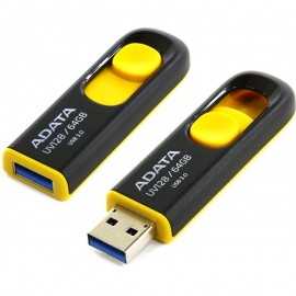 Usb flash drive adata 64gb uv128 usb3.1 negru si galben