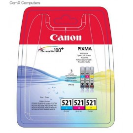 Cartus canon cli-521 multipack - 3-pack - yellow cyan magenta