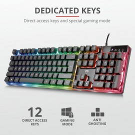 Tastatura trust gxt 835 azor illuminated gaming keyboard  specifications general