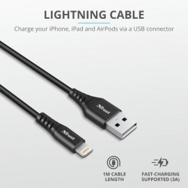Cablu incarcare trust ndura usb to lightning cable 1m  specifications