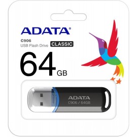 Usb flash drive adata 64gb c906 usb2.0 negru
