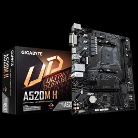 Placa de baza gigabyte a520m h am4  cpu amd socket