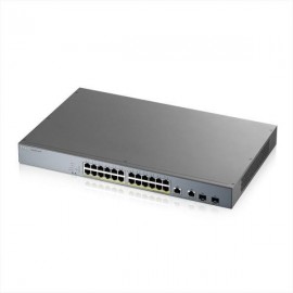Zyxel gs1350-26hp 24-port gbe smart managed poe switch with gbe
