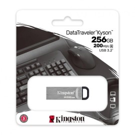 Usb flash drive kingston datatraveler kyson 256gb usb 3.2 metalic