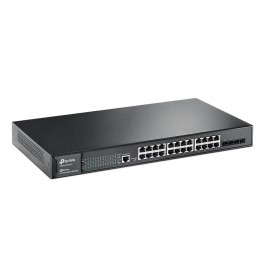 Switch tp-link t2600g-28ts-dc jetstream 24-port gigabit l2managed switch with 4