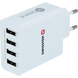 Swissten smart ic / incarcator rapid retea compact 5a 4xusb