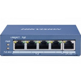 Switch 4 porturi poe gigabit hikvision ds-3e0505p-e/m l2 unmanaged 4