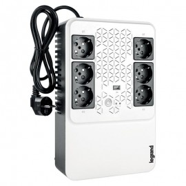 UPS Legrand MULTIPLUG 600, 600VA/360W, 6x German standard sockets, USB charger