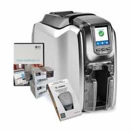 Imprimanta de carduri Zebra ZC300, dual side, Ethernet, display, kit