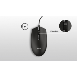 Mouse cu fir trust basi wired mouse usb  specifications general