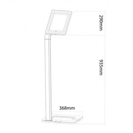 Neomounts by newstar tablet-s100silver tablet desk stand - silver...