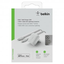 Belkin 20w usb-c pd + usb-c to lightning cable.