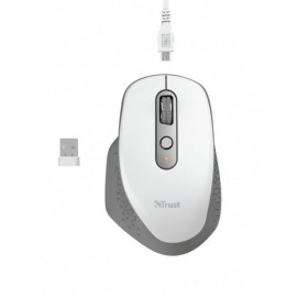Mouse fara fir trust ozaa rechargeable wireless mouse - white