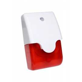 Sirena piezo cu flash rosu interior carcasa alba nd-si53.