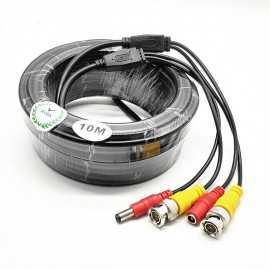 Cablu video si alimentare 10 metri ln-ec04-10m conectori dc si