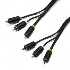 Cablu audio-video serioux 3 porturi rca tata - 3 porturi