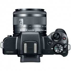 Camera foto canon eos m50 black dual kit ef-m15-45 is